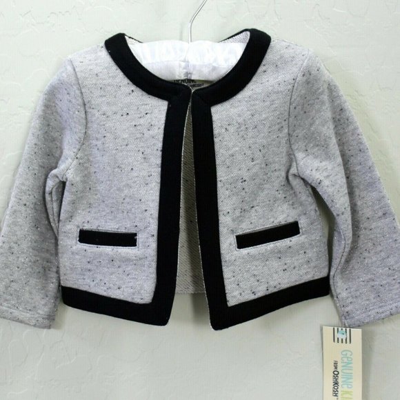 Genuine Kids by OshKosh Other - Genuine Kids by OshKosh Long Sleeve Black Trim Sparkle Jacket Size 18M